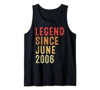 Legend Since June 2006 Vintage 2006 Birth Of Birthday Gifts Camiseta sin Mangas