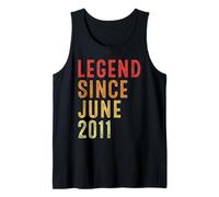 Legend Since June 2011 Vintage 2011 Birth Of Birthday Gifts Camiseta sin Mangas