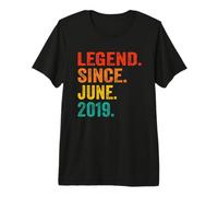 Legend Since June 2019 Vintage 7 Years Old Age 7th Birthday Camiseta Premium