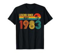 Legend Since May 1983 43rd Birthday 43 Years Old Vintage Camiseta