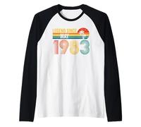 Legend Since May 1983 43rd Birthday 43 Years Old Vintage Camiseta Manga Raglan