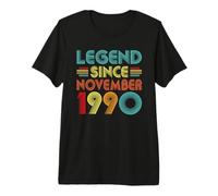 Legend Since November 1990 36th Birthday Retro 36 Years Old Camiseta Premium