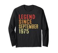 Legend Since September 1975 Vintage 1975 Birth Of Birthday Manga Larga