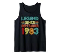 Legend Since September 1983 43rd Birthday Retro 43 Years Old Camiseta sin Mangas