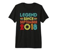 Legend Since September 2018 8th Birthday Retro 8 Years Old Camiseta Premium