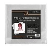 Legend Vinyl - Fundas exteriores de vinilo de 30,5 cm, transparentes, resistentes a las arrugas y duraderas, no se decoloran, compatible con la mayoría de discos de vinilo y doble, Claro, Moderno