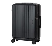 LEGEND WALKER LW 5524 Hardshell Expansión frontal de apertura frontal, puerto USB, portavasos, equipaje giratorio, Negro -, 66,04 cm, Equipaje expandible central rígido con ruedas giratorias