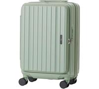 LEGEND WALKER Maleta rígida expandible de apertura frontal con ruedas giratorias, bloqueo TSA, puerto USB y portavasos, Verde claro, 24 inch, Equipaje expandible central rígido con ruedas giratorias