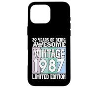Legendario Desde 1987 Edición Limitada 39 cumpleaños Carcasa para iPhone 16 Pro MAX