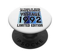 Legendario Desde 1992 Edición Limitada 34 cumpleaños PopSockets PopGrip Adhesivo