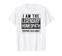 Legendario Homeópata Hierbas Homeopáticas Naturópata Homeopatía Camiseta gráfica económica, Hombre, Blanco, S