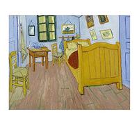 Legendarte Cuadro Lienzo, Impresión Digital - El Dormitorio En Arlés Vincent Van Gogh, cm. 80x100 - Decoración Pared