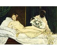 Legendarte - Cuadro Lienzo, Impresión Digital - Olimpia - Édouard Manet - Decoración Pared cm. 60x90