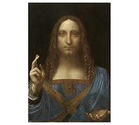 Legendarte - Cuadro Lienzo, Impresión Digital - Salvator Mundi - Leonardo Da Vinci - Decoración Pared cm. 50x70