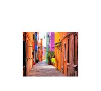 Legendarte - Cuadro Lienzo, Impresión Digital - Vivacidad En Burano, La Isla De Color - Decoración Paredcm. 80x100