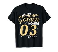 Legendary 3 Year golden Marriage anniversary Crew Men Women Camiseta