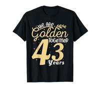 Legendary 43 Year golden Marriage anniversary Crew Men Women Camiseta