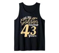 Legendary 43 Year golden Marriage anniversary Crew Men Women Camiseta sin Mangas