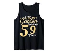 Legendary 59 Year golden Marriage anniversary Crew Men Women Camiseta sin Mangas