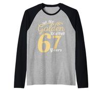 Legendary 67 Year golden Marriage anniversary Crew Men Women Camiseta Manga Raglan