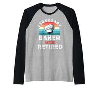 Legendary Baker se ha Jubilado, Baker Retirement Gifts Camiseta Manga Raglan