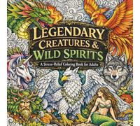 Legendary Creatures & Wild Spirits: A Stress-Relief Coloring Book for Adults: Intricate Wildlife and Fantasy Creature Designs to Relax Your Mind and Reduce Stress