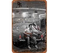 Legendary Crossroads Marilyn Monroe Elvis Presley Cartel Retro de hojalata, Cartel Vintage, Placa, decoración de Pared para Bar, cafetería, jardín, Dormitorio, Oficina, Hotel, 20X30 cm