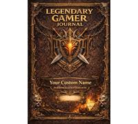 Legendary Gamer Journal - Minimalist Crest Edition, Personalized Gaming Notebook for RPG Players, Dungeon Masters & Board Game Lovers: Your Custom Name on the Cover - The Ultimate Gift for Gamers
