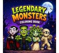 Legendary Monsters Coloring Book: Fun & Spooky Classic Monsters from Myth, Folklore & Literature - for Kids and Adults Alike