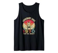 Legendary Since 1970 Vintage Retro Rock Hombre Mujer Camiseta sin Mangas