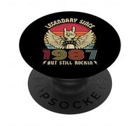 Legendary Since 1987 Vintage Retro Rock Hombre Mujer PopSockets PopGrip Adhesivo