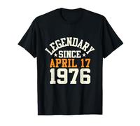 Legendary Since April 17 1976 Impresionante Cumpleaños Divertido Retro Camiseta