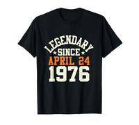 Legendary Since April 24 1976 Impresionante Cumpleaños Divertido Retro Camiseta
