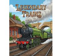 Legendary Trains Coloring Book: Flying Scotsman, Orient Express, The Ghan & World-Famous Locomotives: Explore Iconic Locomotives with Detailed ... from Historic Steam Engines to Modern Trains