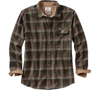 Legendary Whitetails Buck Camp Flannel Shirt Camisa Abotonada, Cuadros de Bosque, XXL para Hombre