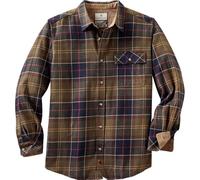 Legendary Whitetails Buck Camp Flannel Shirt Camiseta con Botones, Huntsman Plaid, M para Hombre