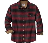 Legendary Whitetails Buck Camp Flannel Shirt Manga Larga, Cabin Fever Red Plaid, X-Large Alto para Hombre