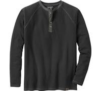 Legendary Whitetails - Camiseta Tipo Henley de Manga Larga, Corte Holgado, 100% algodón, para Hombre., Negro, Large