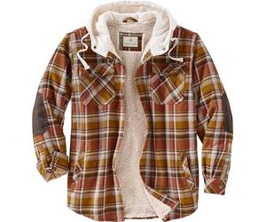 Legendary Whitetails Camp Night Berber - Camiseta de Manga Larga con Capucha para Hombre, Arrowood Plaid Braun, M