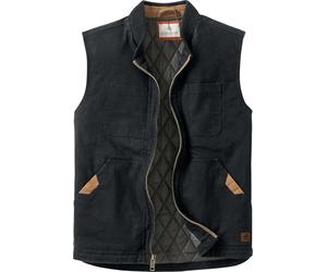 Legendary Whitetails Chaleco sin mangas de lona para hombre, Negro, XL