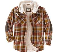 Legendary Whitetails Chaqueta de Franela con Capucha y Forro bereber para Hombre Camp Night