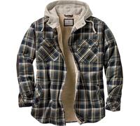 Legendary Whitetails Chaqueta de Franela con Capucha y Forro bereber para Hombre Camp Night