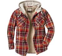 Legendary Whitetails Chaqueta de Franela para Hombre con Capucha y Mangas largas con Forro bereber, Cardinal Arrowood Plaid, L/Tall