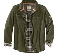 Legendary Whitetails Chaqueta tipo camisa con forro de franela para hombre, de algodón encerado, resistente al agua