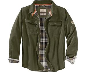 Legendary Whitetails Journeyman - Chaqueta Tipo Camisa para Hombre, con Forro de Franela, Resistente al Agua, Ropa de otoño Resistente, Dark Army, X-Large Alto