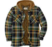 Legendary Whitetails Maplewood - Chaqueta tipo camisa con capucha para hombre, Field Tract a cuadros, Large