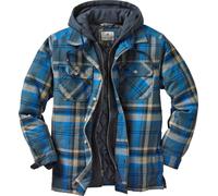 Legendary Whitetails Maplewood Hooded Shirt Jacket Chaqueta Tipo Camisa, Hacha de Pizarra Azul a Cuadros, 3XL para Hombre