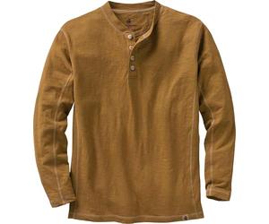 Legendary Whitetails Men's Big Maverick Slub Henley Shirt, Barley, 4X-Large Tall