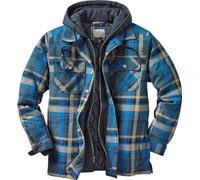 Legendary Whitetails Maplewood Hooded Shirt Jacket Chaqueta Camisera, Slate Hatchet Blue Plaid, S para Hombre