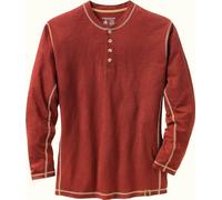 Legendary Whitetails Mens Henley Long Sleeve Casual Fit Shirt, Barnwood, Large